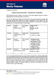 ✔️ there's one more thing your kids need before they go back to school. Nsw Health On Twitter Public Health Alert Venues Of Concern Nsw Health Has Been Notified Of A Number Of New And Updated Venues Of Concern Associated With Confirmed Cases Of Covid19