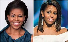 Michelle Obama S Eyes Color Dark Brown And Hair Color Black Hair Color For Black Hair Michelle Obama Eye Color
