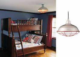 See more ideas about flush mount lighting, ceiling lights, flush mount. Yankees Bedroom Uses Barn Light Warehouse Pendant Inspiration Barn Light Electric