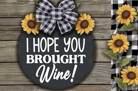 Download Free Svgs Download I Hope You Brought Wine Round Svg Free Design Resources