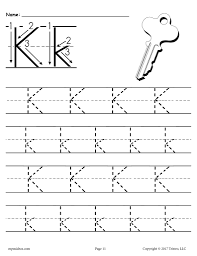 printable letter k tracing worksheet supplyme