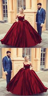 Burgundy Sweetheart Prom Dresses Fashion Formal Evening Gowns Simple Ball Ball Gown Wedding Dress Burgundy Wedding Dress Red Wedding Dresses