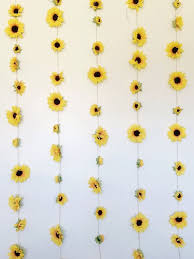 (decorate) make more attractive by adding ornament, colour, etc.; Summery Sunflower Garland College Room Decor High Quality Silk Sunflowers Large Sunflowers Summer Photos College Room Decor Sunflower Room College Room