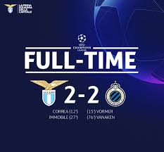 Si è tenuto oggi a nyon il sorteggio per gli ottavi di finale di uefa champions league 2020/2021. S S Lazio On Twitter 95 Laziobrugge 2 2 E Finitaaaaaa Siamo Agli Ottavi Di Finale Di Champions League Cmoneagles Ucl