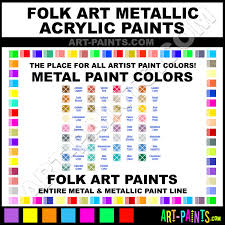Folk Art Metallic Acrylic Metal Paint Colors Metallic