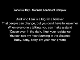 (uk), under exclusive license to interscope records in the usa. Lana Del Rey Mariners Apartment Complex Lyrics Youtube