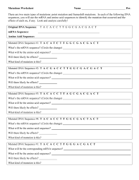Genetic mutations pogil answer key cyteen de. Mutations Worksheet