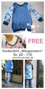 Wir finden für dich die besten und beliebtesten schnittmuster im internet. Kindershirt Nahen Morgenstern Freebook Lila Wie Liebe