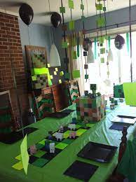 Minecraft Birthday Party Ideas Photo 1 Of 13 Minecraft Birthday Minecraft Birthday Party Birthday Party Crafts