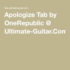 Apologize One Republic Tab Music
