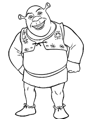 Desenhos para colorir > desenhos do shrek para colorir. Desenho De Ogro Shrek Sorrindo Para Colorir Tudodesenhos