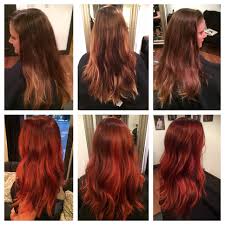 Before After Balayage Fashion Tone Red Hair Hair Styles Red Henna Hair Balayage Hair