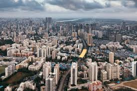 Aerial view of Mumbai, India - Stock Image - C061/8489 - Science Photo Library