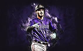 Don't be the one who misses out. Download Wallpapers Nolan Arenado Colorado Rockies Mlb American Baseball Player Portrait Purple Stone Background Baseball Major League Baseball Usa For Desktop Free Pictures For Desktop Free