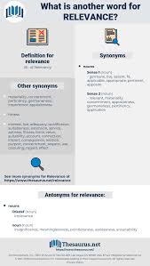 Synonyms For Relevance Thesaurus Net