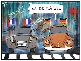 Komisch überzeichnete darstellung von menschen oder gesellschaftlichen zuständen. Frankreich Gegen Deutschland Von Kostas Koufogiorgos Sport Cartoon Toonpool