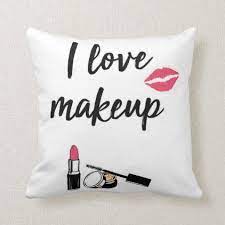 I Love Makeup Throw Pillow Zazzle Com In 2021 Throw Pillows Pillows Throw Pillows Bedroom