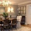At the same time step 6 use chair railing to frame a wall mural in your dining room and attach chair railing to the wall around a mural. 1