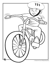 Boy on bike coloring page. Bike Bicycle 136958 Transportation Printable Coloring Pages