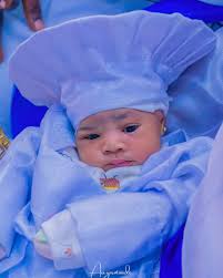 And she shall be called Christiana, Moyinoluwalogo, Imoleayo the daughter  of Mr and Mrs Gabby Wonder . Welcome to our world baby #celestialheritage