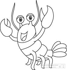 Black And White Outline Animals Lobster Marine Life Black White Outline 988 Animals Black And White Black N White Images White Image