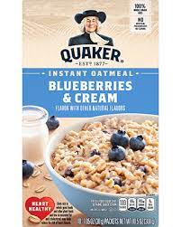 *the % daily value (dv) tells you how much a nutrient in a serving of food contributes to a daily diet. Instant Oatmeal Blueberries And Cream Quaker Oats