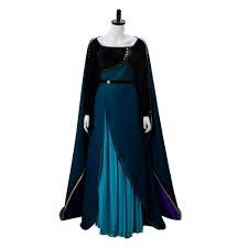 Anna campbell is an australian wedding dress designer specialising in embellished gowns, modern bridal separates, minimalist crepe dresses and bridal accessories. Queen Frozen 2 Gown Anna Coronation Dark Green Outfit Cosplay Costume Alleyon