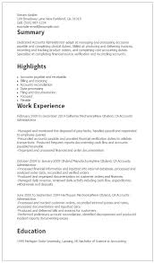 Attention to detail and project management are essential skills for administrative professionals. 1 Accounts Administrator Resume Templates Myperfectresume