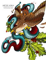 Javascript seems to be disabled in your browser. Hawk With Snake Tattoo Sketch Neotrad On Behance