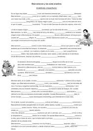 Blancanieves Y Los Siete Enanitos Indefinido O Imperfecto Trabajos Hojas De Ejercicios De Espanol Ejercicios De Gramatica Ejercicios Para Aprender Espanol