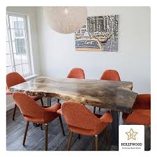 Hollywood Tek Parca Yerli Ceviz Masa Teslimatimiz 200x90 Live Edge Solid Walnut Table Delivery Live Edge Dining Table Dining Table Reclaimed Wood Table