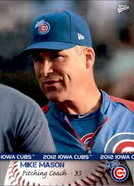 2012 Iowa Cubs Multi-Ad #2 Mike Mason Pitching Coach Baseball Card