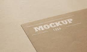 Download Cardboard Embossed Free Logo Mockup PSD Mockup Templates