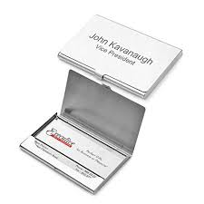 Personalized piano finished rosewood desk nameplate. Amazon Com Polished Silver Pocket Business Card Holder For Men And Women Custom Engraved Business Card Case With Free Personalization Office Products