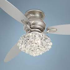 60 Spyder Brushed Steel Crystal Hugger Ceiling Fan 17j35 Lamps Plus Hugger Ceiling Fan Ceiling Fan Bedroom Ceiling Ceiling fans are a great way to circulate air in and around your home but they are also a great way to if you do have ceiling fans you need to check out all the new and energy efficient designs out.
