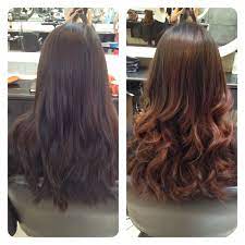 Ombre Asian Hair Before And After Permed Hairstyles Asian Hair Asian Hair Perm