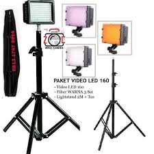 Paket Lampu Led 160 Video Light Vlog Lighting Kamera Studio Smartphone Lazada Indonesia
