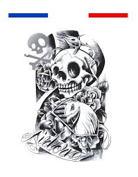 Comment dessiner une tête de mort réaliste/squeletteétape par étape ! Tatouage Composition Realiste Tete De Mort Roses Aigle Mon Petit Tatouage Temporaire