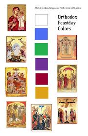 Orthodox Feastday Colors Worksheet Orthodoxy Liturgical Colours Sunday School Crafts
