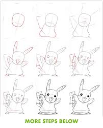 How To Draw Pikachu Step By Step Anime Drawings Tutorials Easy Drawings Drawings