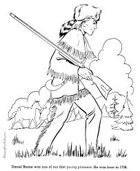 Add these pioneer coloring pages to your next study of the doctrine covenants, a sunday afternoon, or for pioneer day! Free Printable Daniel Boone Coloring Pages 027