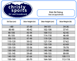 22 expert rockered ski size chart