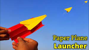Paper airplanes have been a favorite with our oldest son for ages (check. How To Make Paper Plane Launcher How To Make Paper Plane Flying Air Plane Rubberband Launcher Youtube