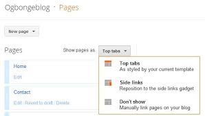 How To Add Tabs to Blogger Blogs Header Section – OgbongeBlog