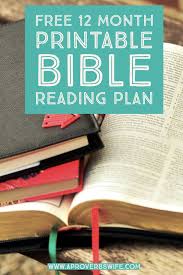Free 12 Month Bible Reading Plan This Is A Very Simple Plan