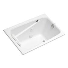 If you think about another. Kohler Greek 4 Ft Acrylic Rectangular Drop In Whirlpool Bathtub With Heater In White K 1492 H2 0 The Home Depot Whirlpool Bathtub Whirlpool Tub Soaking Tub