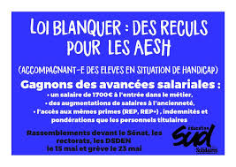 Le ministère de l'éducation nationale, à travers système d'information et de management du ministère (simen), a distribué mardi. Aesh Mobilisons Nous Pour Gagner De Nouveaux Droits Le 15 Mai Devant Le Senat Sud Education 93