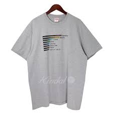 Supreme 18ss Chart Tee Chart T Shirt Gray Size L