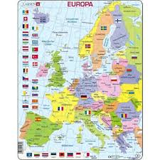 Beginnt bei deutschland und merkt euch zuerst grenzländer wie frankreich und. Rahmen Puzzle 48 Teile 36x28 Cm Karte Europa Politisch Larsen Mytoys