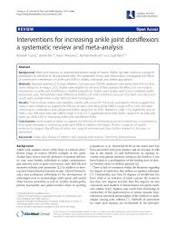 PDF) Interventions for increasing ankle joint dorsiflexion: A systematic  review and meta-analysis